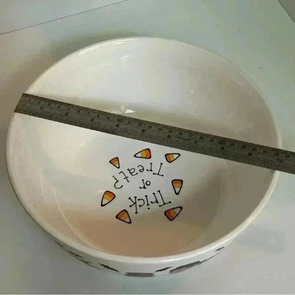 Goblins by Ursula Dodge stoneware trick or treat candy  bowl - Picture 10 of 11